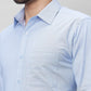 Raymond Men Blue Structure Slim Fit Cotton Shirt