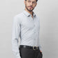 Raymond Men Petrol Structure Slim Fit Cotton Shirts