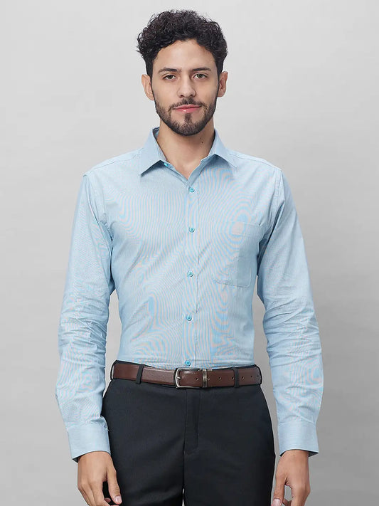 Raymond Men Red Structure Slim Fit Cotton Shirts