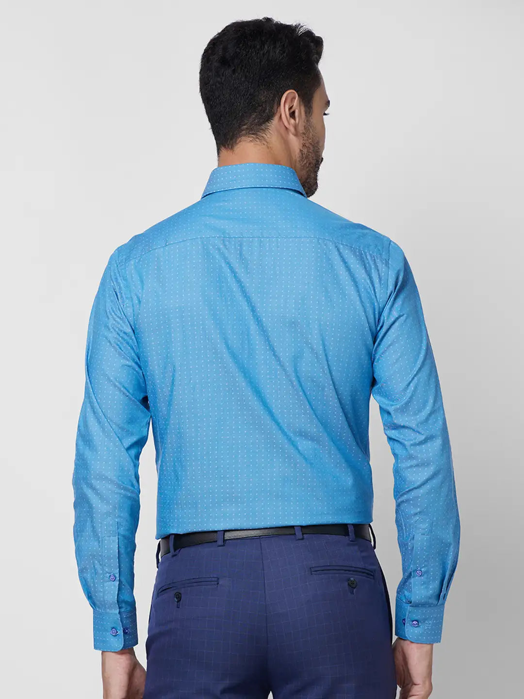 Raymond Men Orange Structure Slim Fit Cotton Shirt