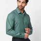 Raymond Men Violet Structure Slim Fit Cotton Shirt