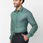 Raymond Men Violet Structure Slim Fit Cotton Shirt
