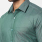 Raymond Men Violet Structure Slim Fit Cotton Shirt