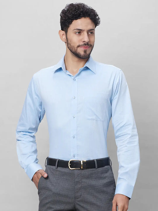 Raymond Men Red Structure Slim Fit Cotton Shirts