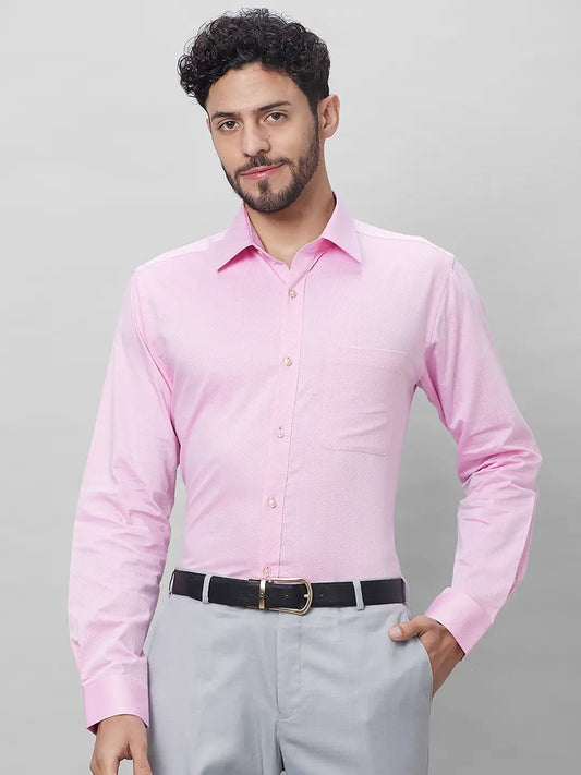 Raymond Men Violet Structure Slim Fit Cotton Shirts