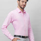 Raymond Men Violet Structure Slim Fit Cotton Shirts