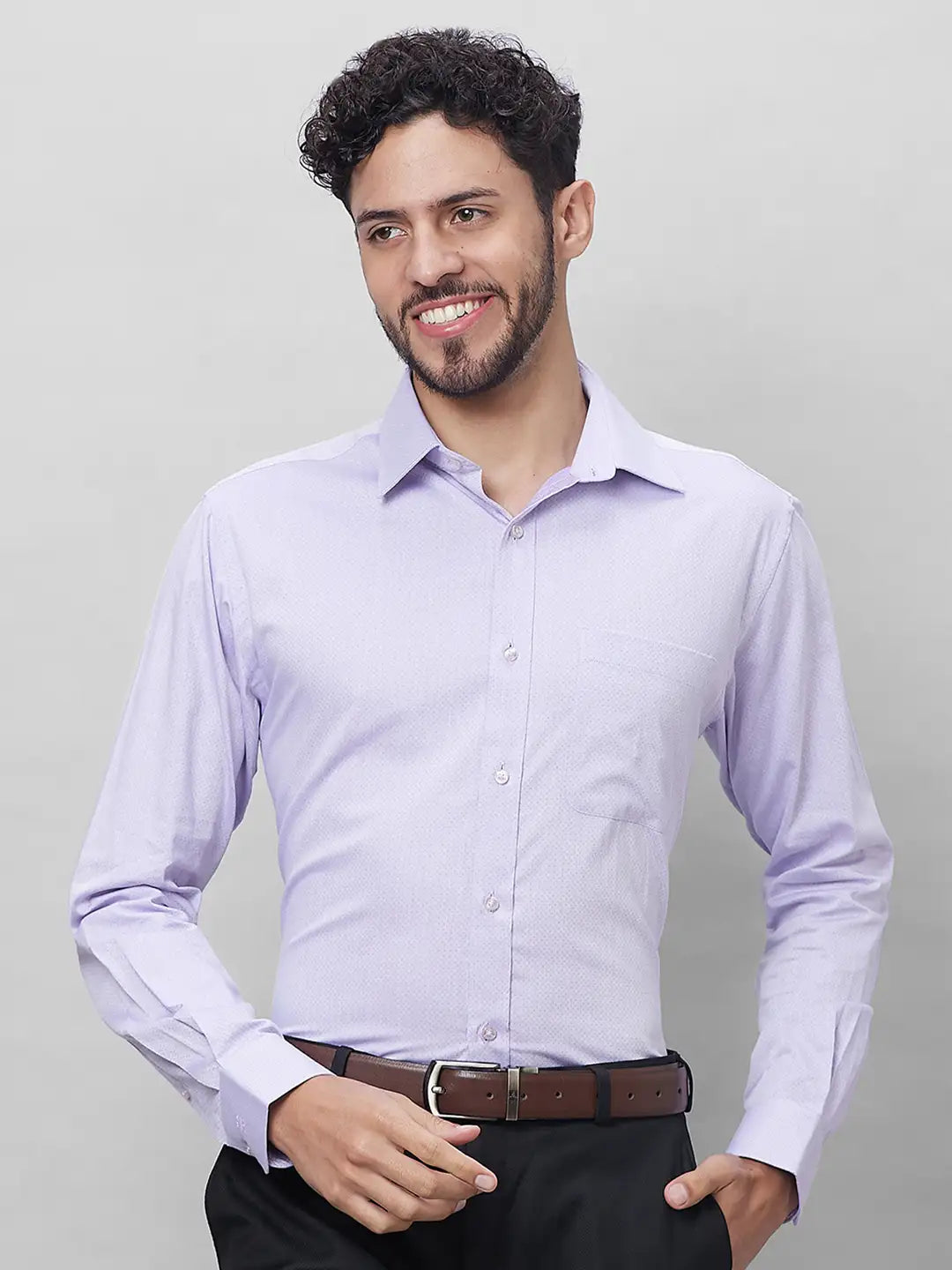 Raymond Men Petrol Contemporary Fit Cotton Shirts