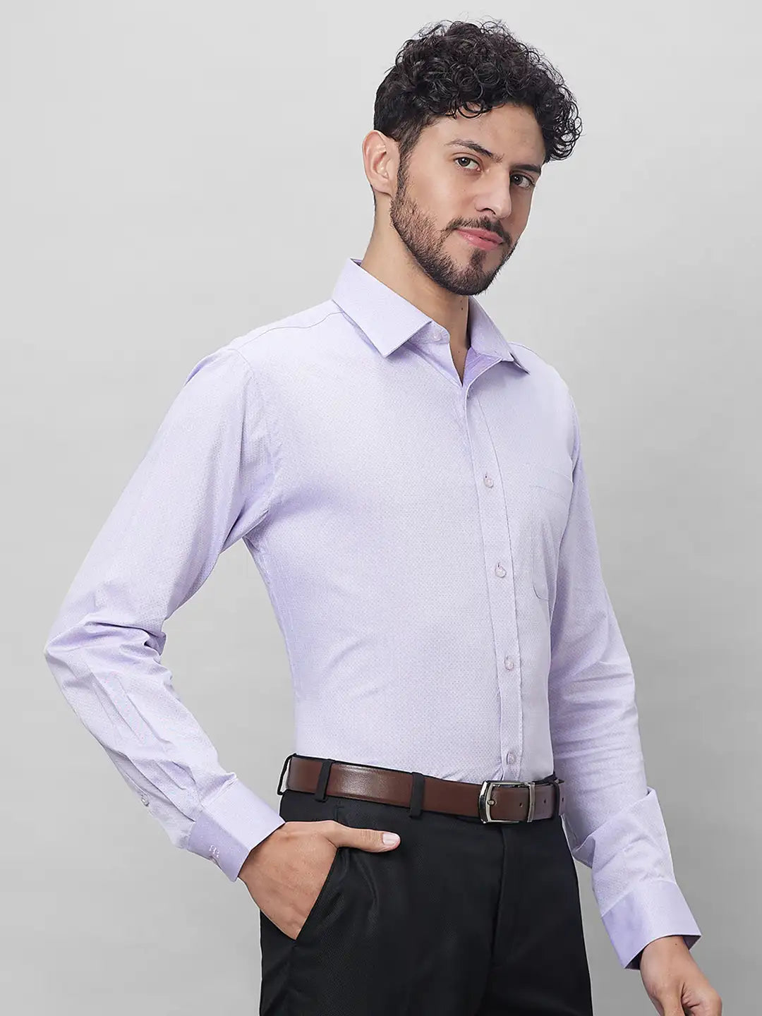 Raymond Men Petrol Contemporary Fit Cotton Shirts