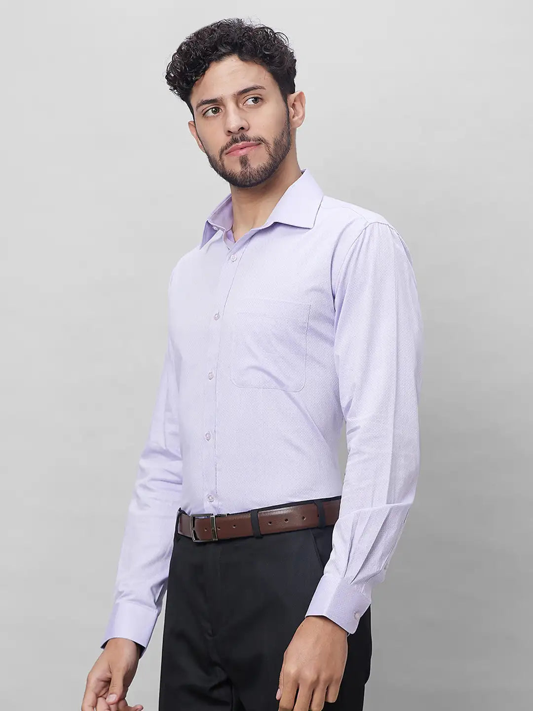 Raymond Men Petrol Contemporary Fit Cotton Shirts