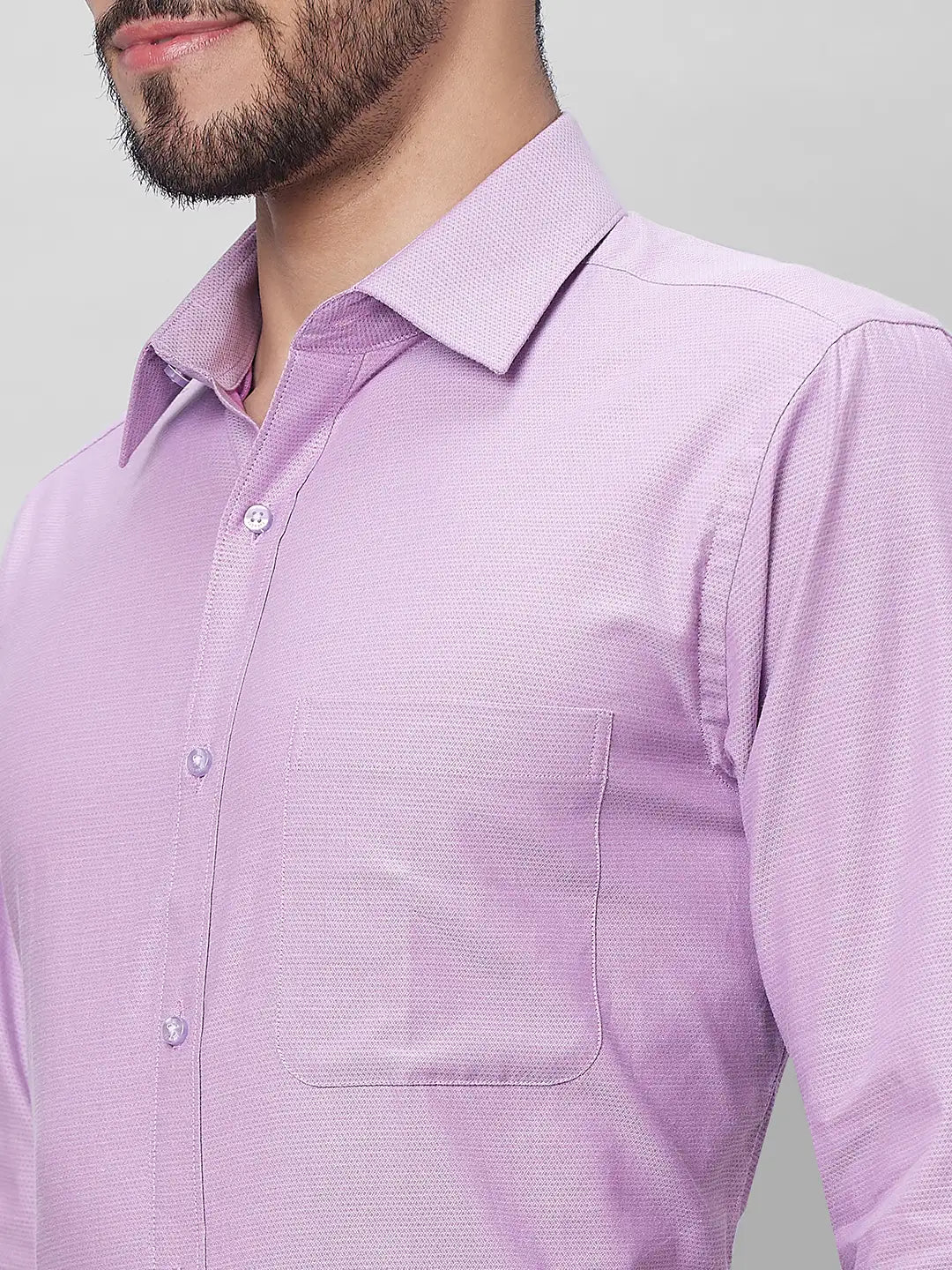 Raymond Men Blue Structure Slim Fit Cotton Shirts