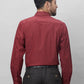 Raymond Men Red Structure Slim Fit Cotton Shirts