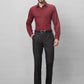 Raymond Men Red Structure Slim Fit Cotton Shirts