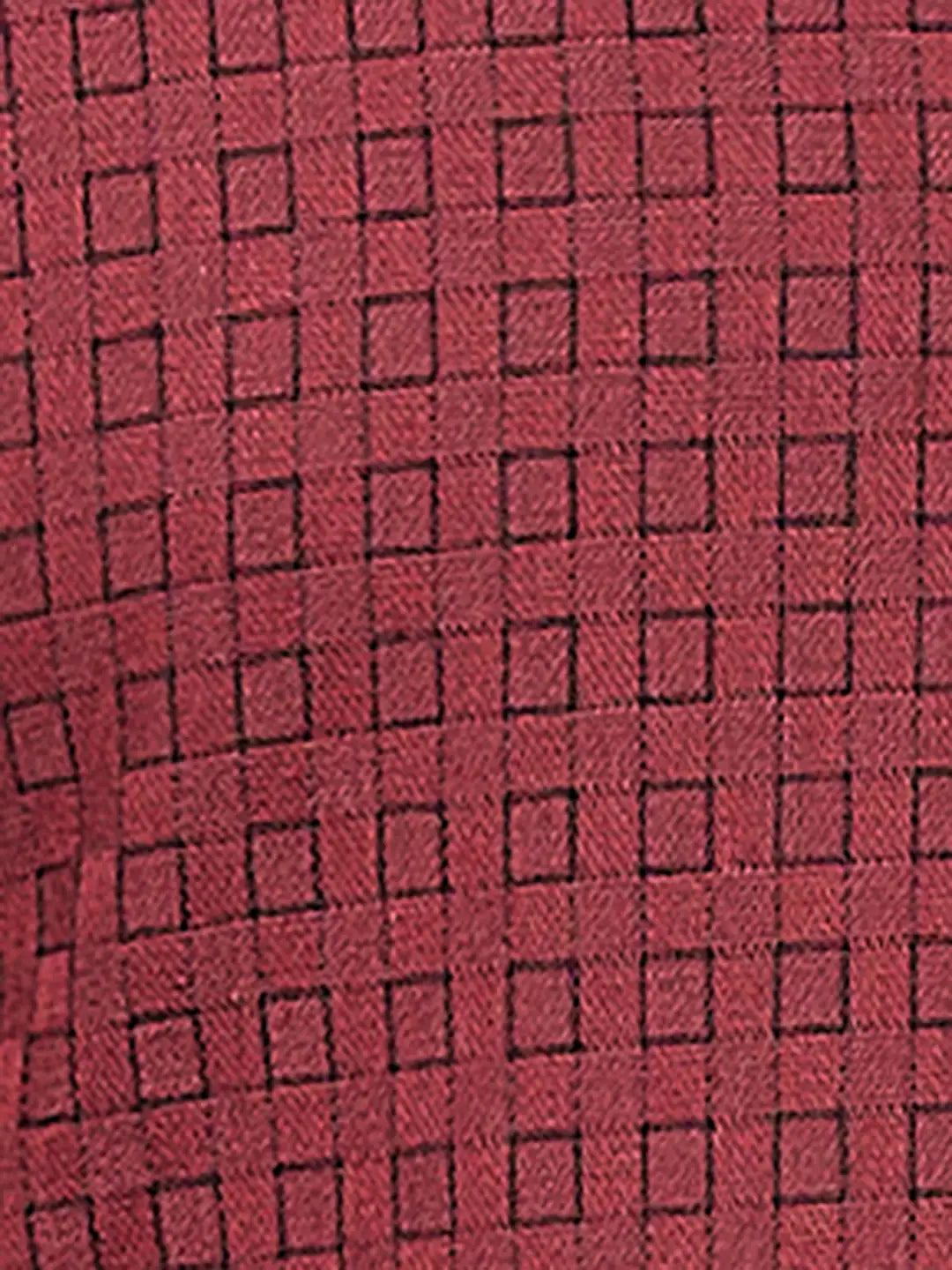 Raymond Men Red Structure Slim Fit Cotton Shirts