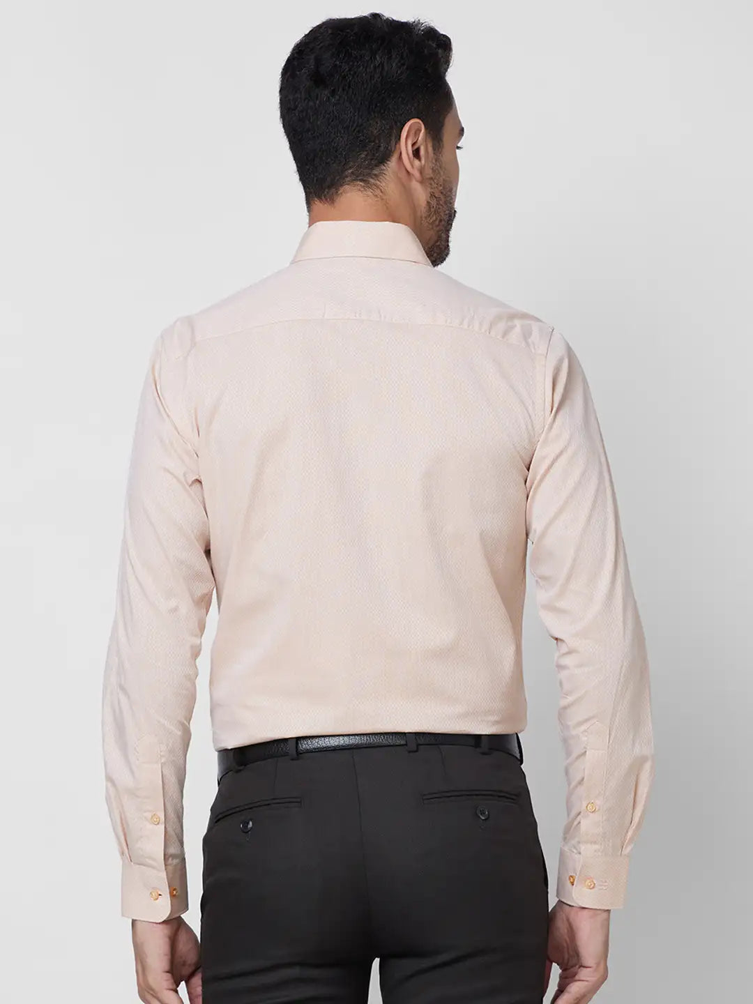 Raymond Men Blue Structure Slim Fit Cotton Shirt
