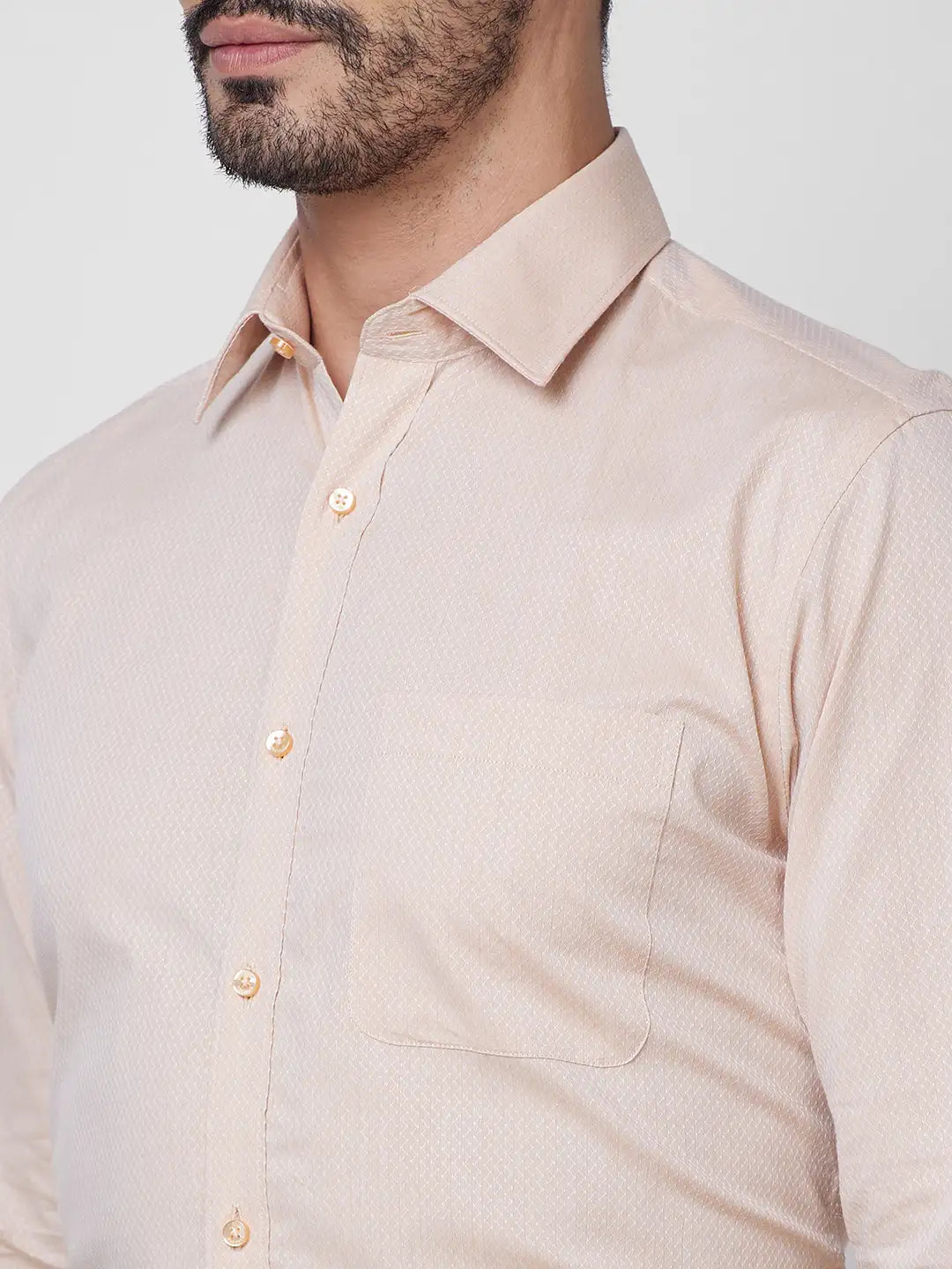 Raymond Men Blue Structure Slim Fit Cotton Shirt