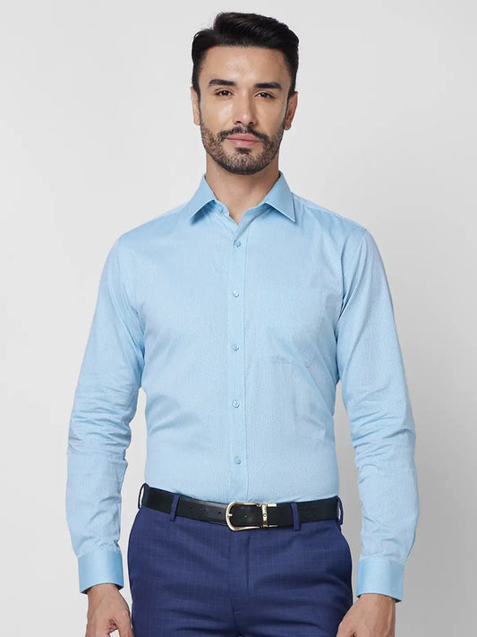 Raymond Men Red Structure Slim Fit Cotton Shirt