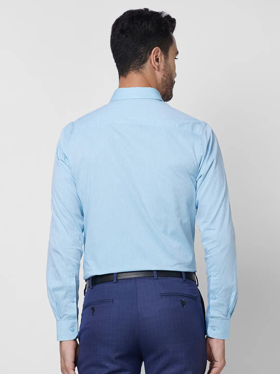 Raymond Men Red Structure Slim Fit Cotton Shirt