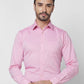 Raymond Men Violet Structure Slim Fit Cotton Shirt
