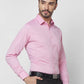 Raymond Men Violet Structure Slim Fit Cotton Shirt