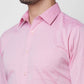 Raymond Men Violet Structure Slim Fit Cotton Shirt