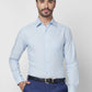 Raymond Men Grey Structure Slim Fit Cotton Shirt