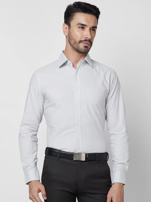 Raymond Men Red Structure Slim Fit Cotton Shirt