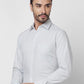 Raymond Men Red Structure Slim Fit Cotton Shirt