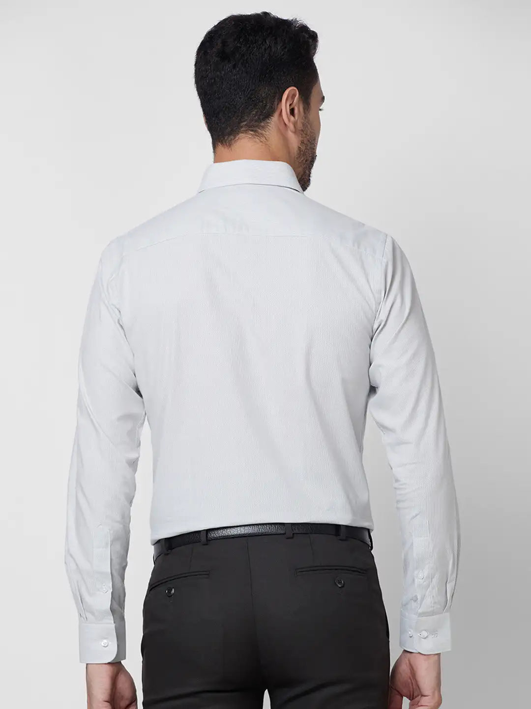 Raymond Men Red Structure Slim Fit Cotton Shirt