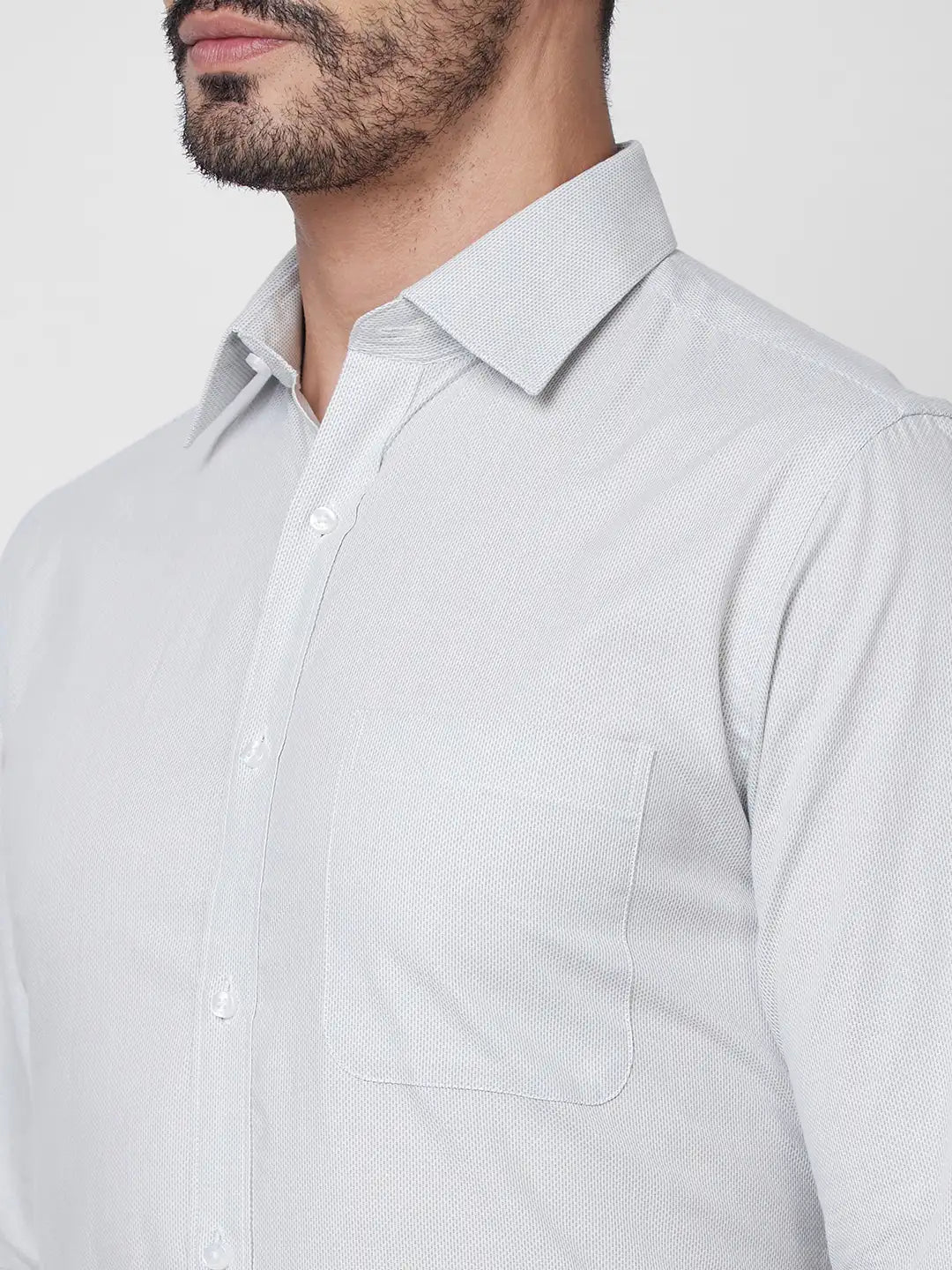 Raymond Men Red Structure Slim Fit Cotton Shirt