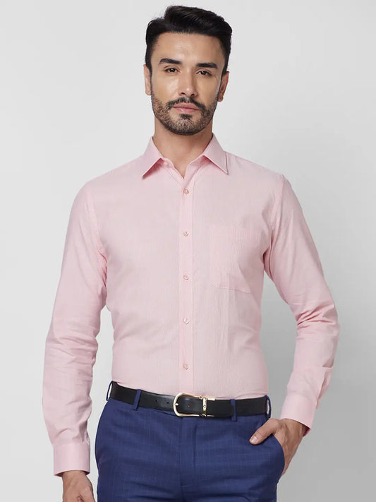 Raymond Men Blue Structure Slim Fit Cotton Shirt