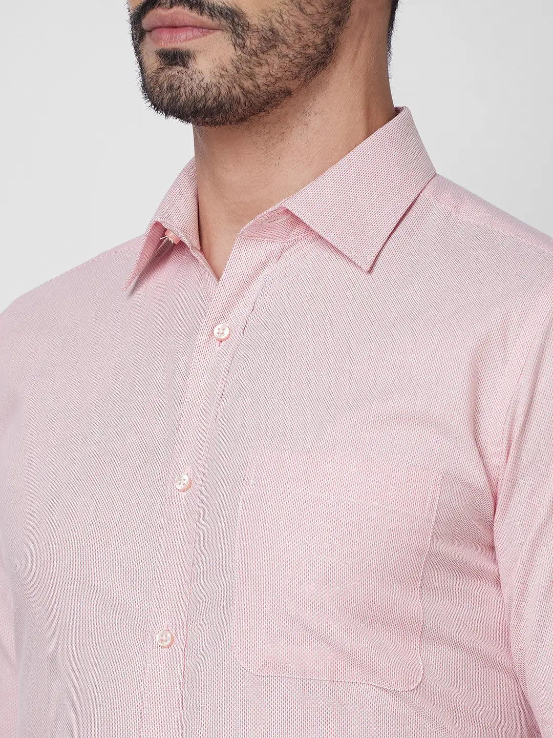 Raymond Men Blue Structure Slim Fit Cotton Shirt