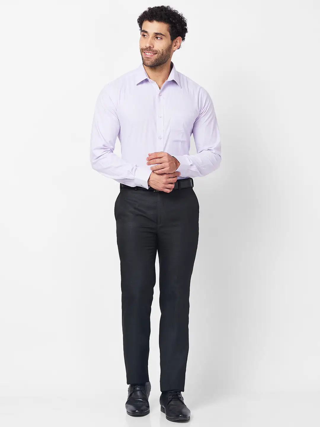Raymond Men Yellow Structure Slim Fit Cotton Shirt