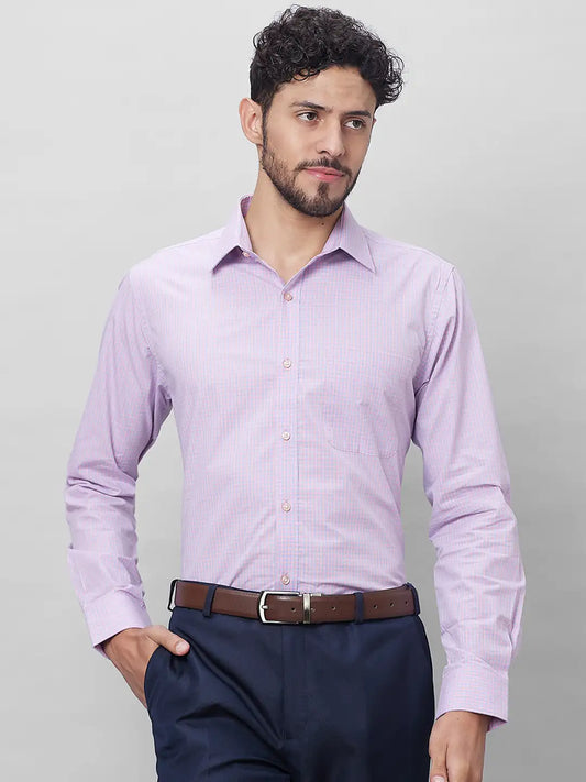 Raymond Men Orange Structure Slim Fit Cotton Shirts