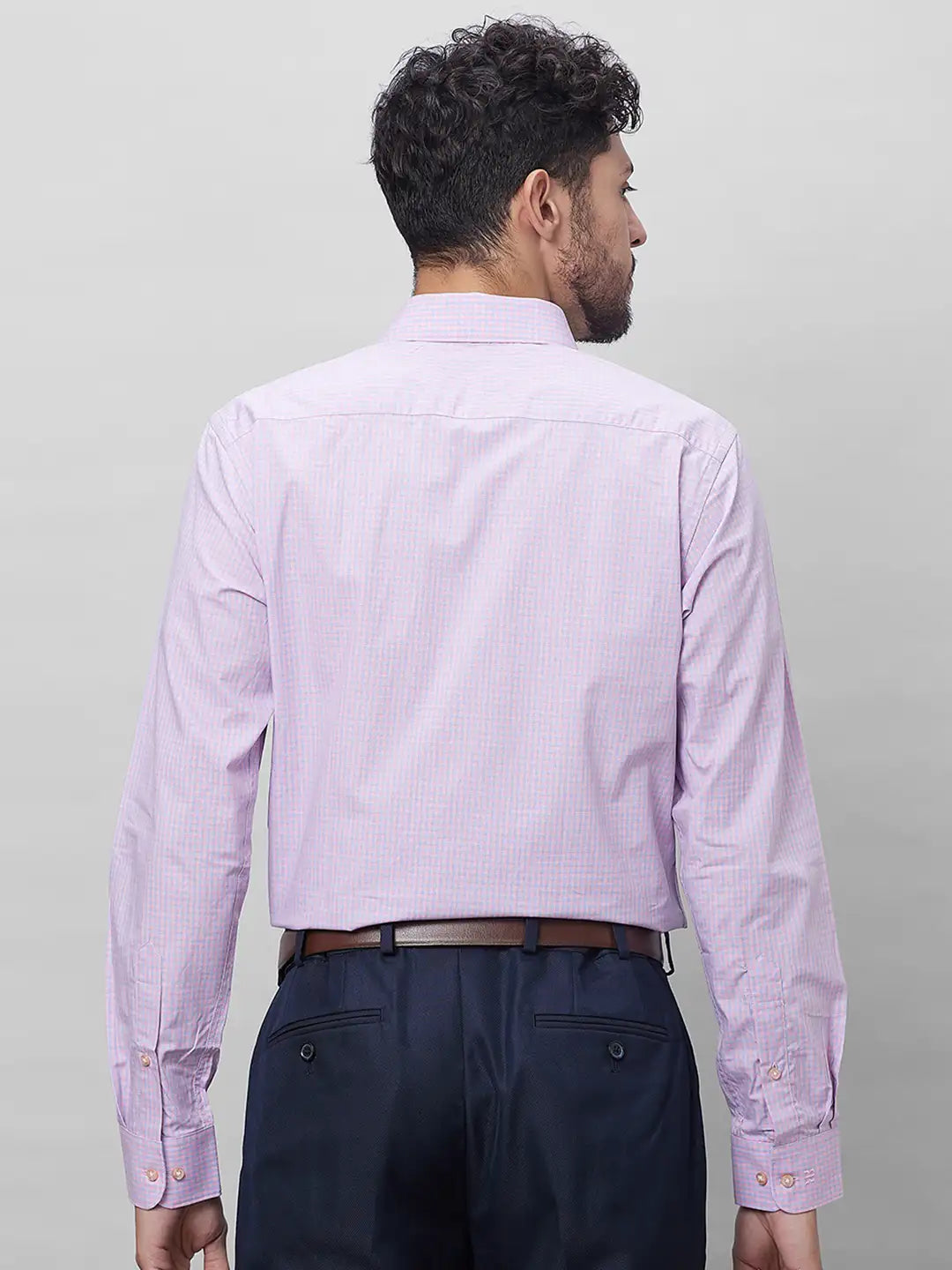 Raymond Men Orange Structure Slim Fit Cotton Shirts