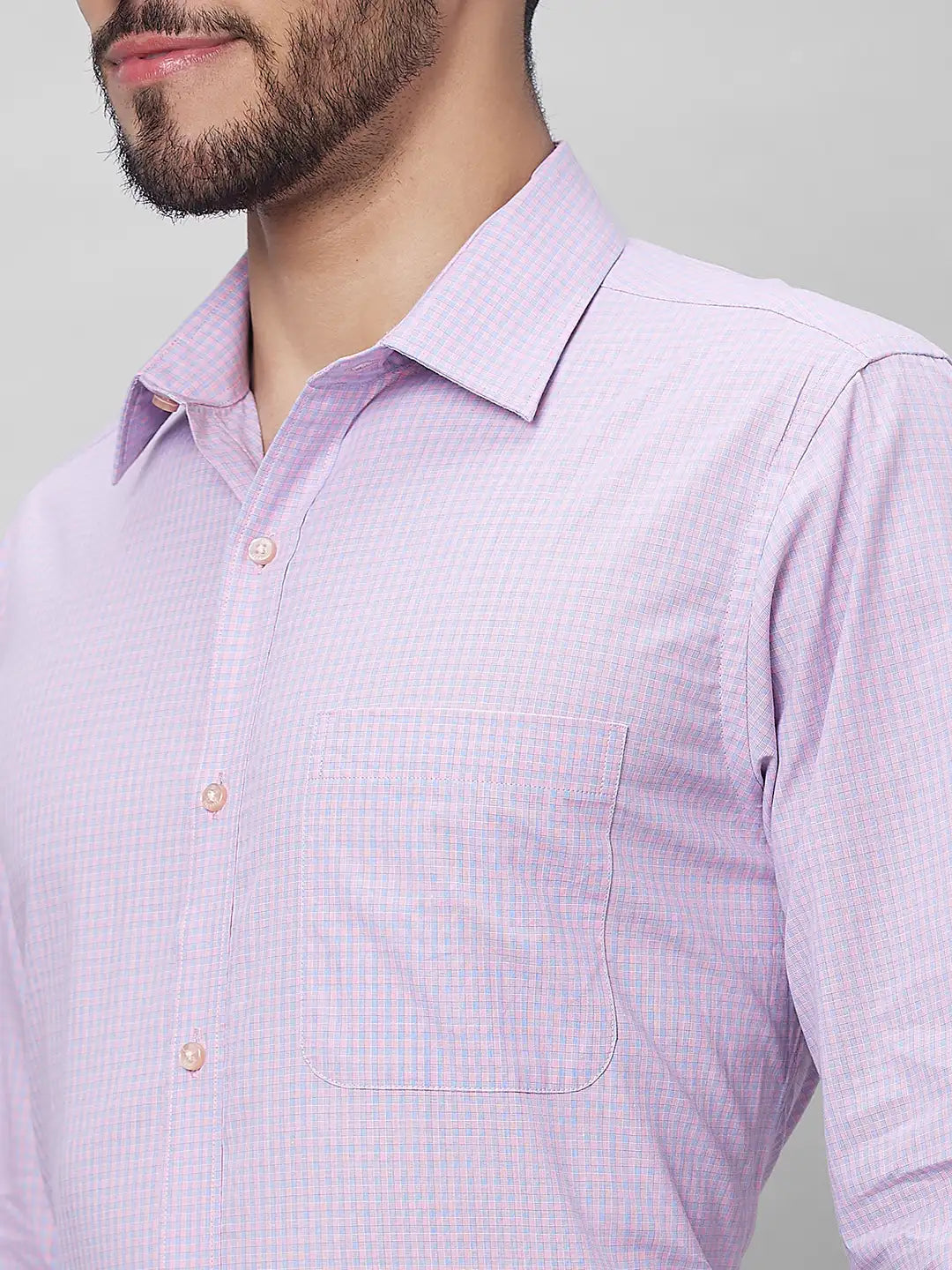 Raymond Men Orange Structure Slim Fit Cotton Shirts