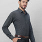 Raymond Men Blue Structure Slim Fit Cotton Shirt
