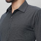 Raymond Men Blue Structure Slim Fit Cotton Shirt