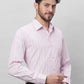 Raymond Men Violet Structure Slim Fit Cotton Shirts