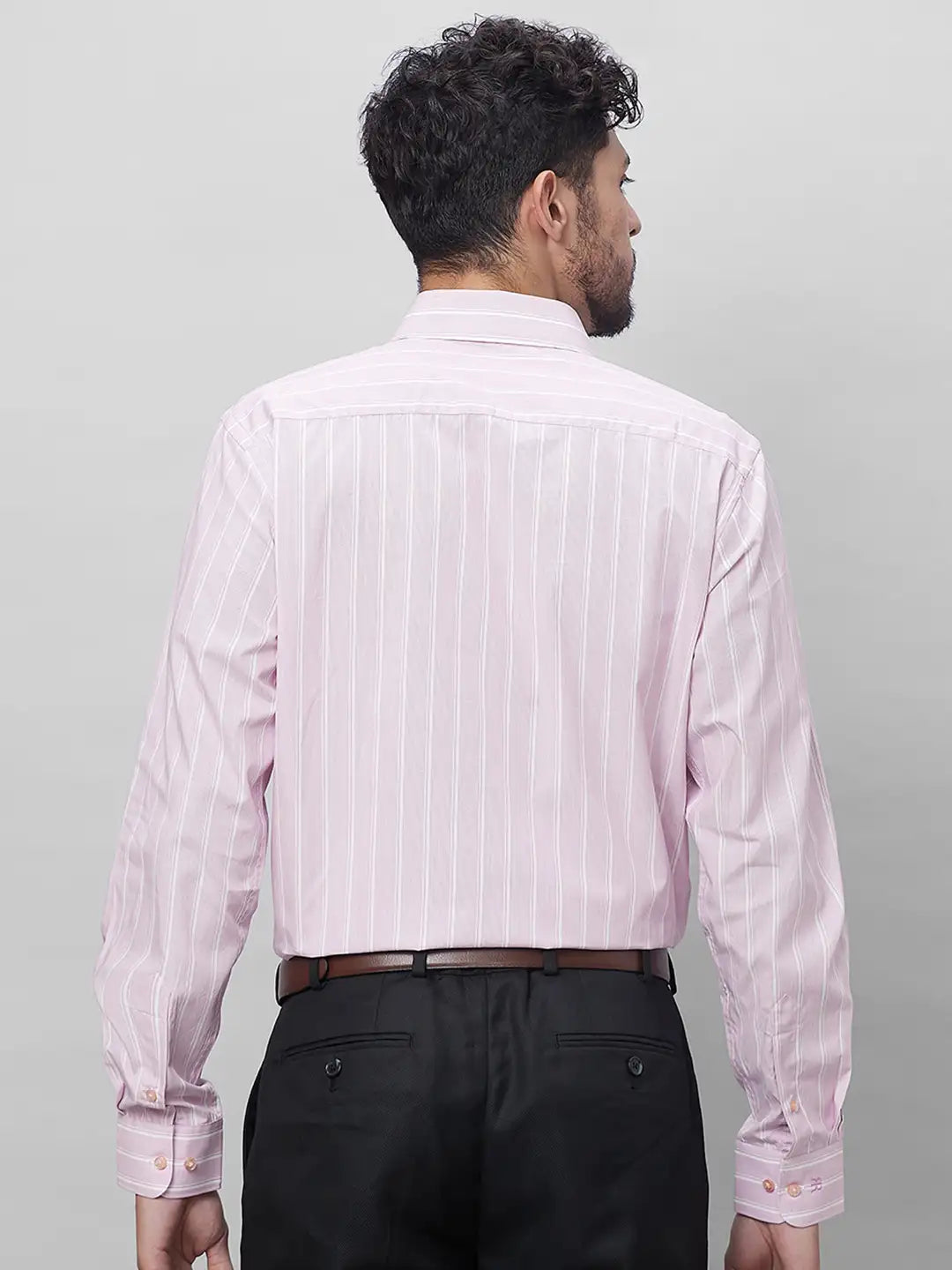 Raymond Men Violet Structure Slim Fit Cotton Shirts