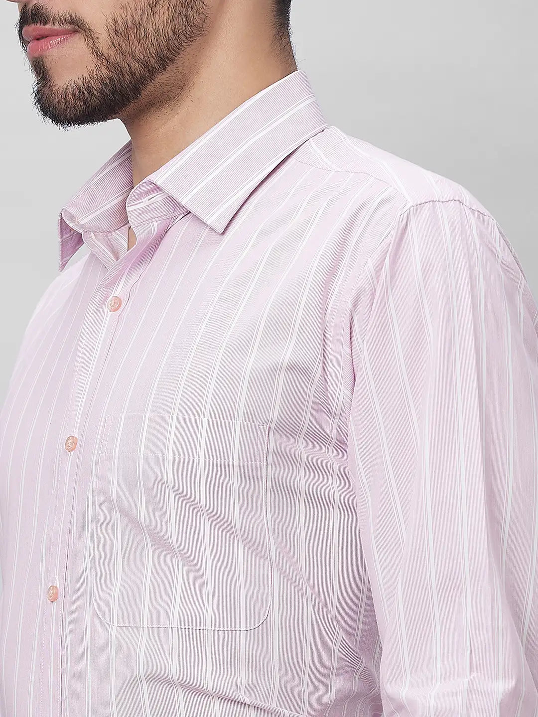 Raymond Men Violet Structure Slim Fit Cotton Shirts