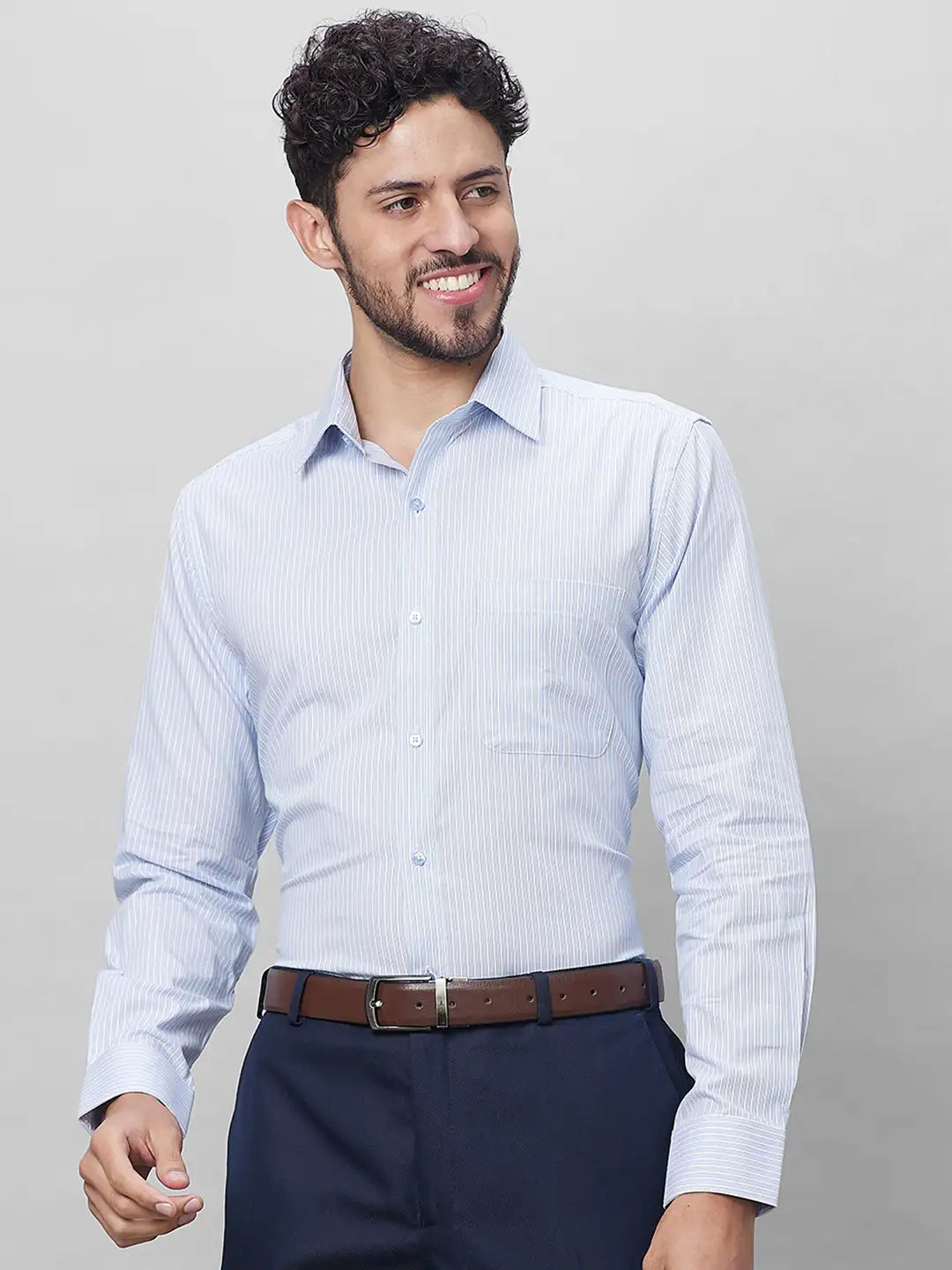 Raymond Men Red Structure Slim Fit Cotton Shirts