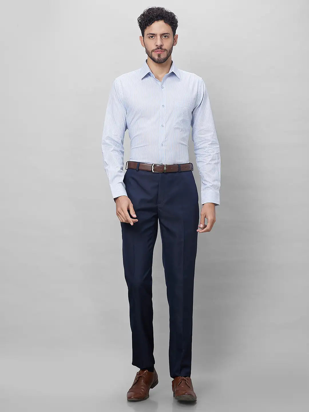 Raymond Men Red Structure Slim Fit Cotton Shirts