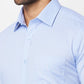Raymond Men Blue Structure Slim Fit Cotton Shirt