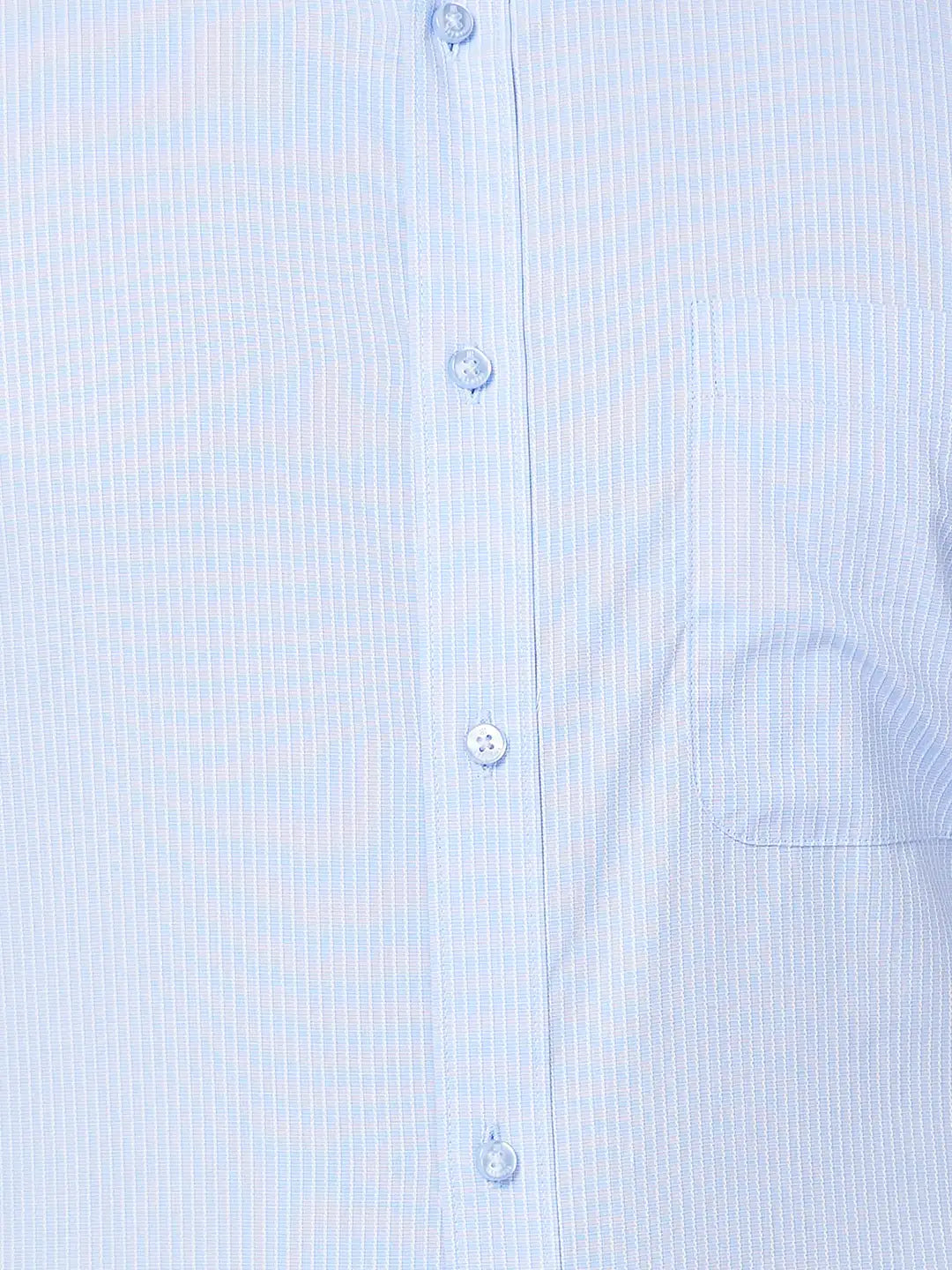 Raymond Men Blue Structure Slim Fit Cotton Shirt