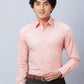 Raymond Men Red Structure Slim Fit Cotton Shirts