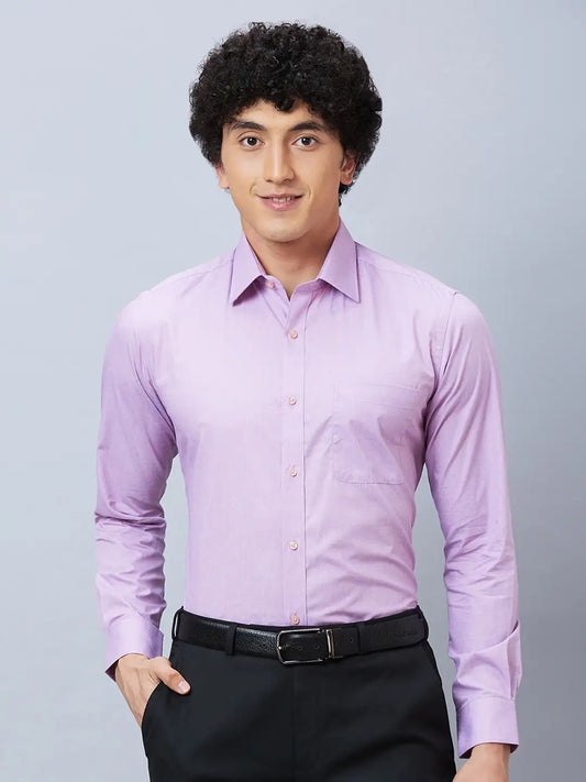 Raymond Men Green Structure Slim Fit Cotton Shirts