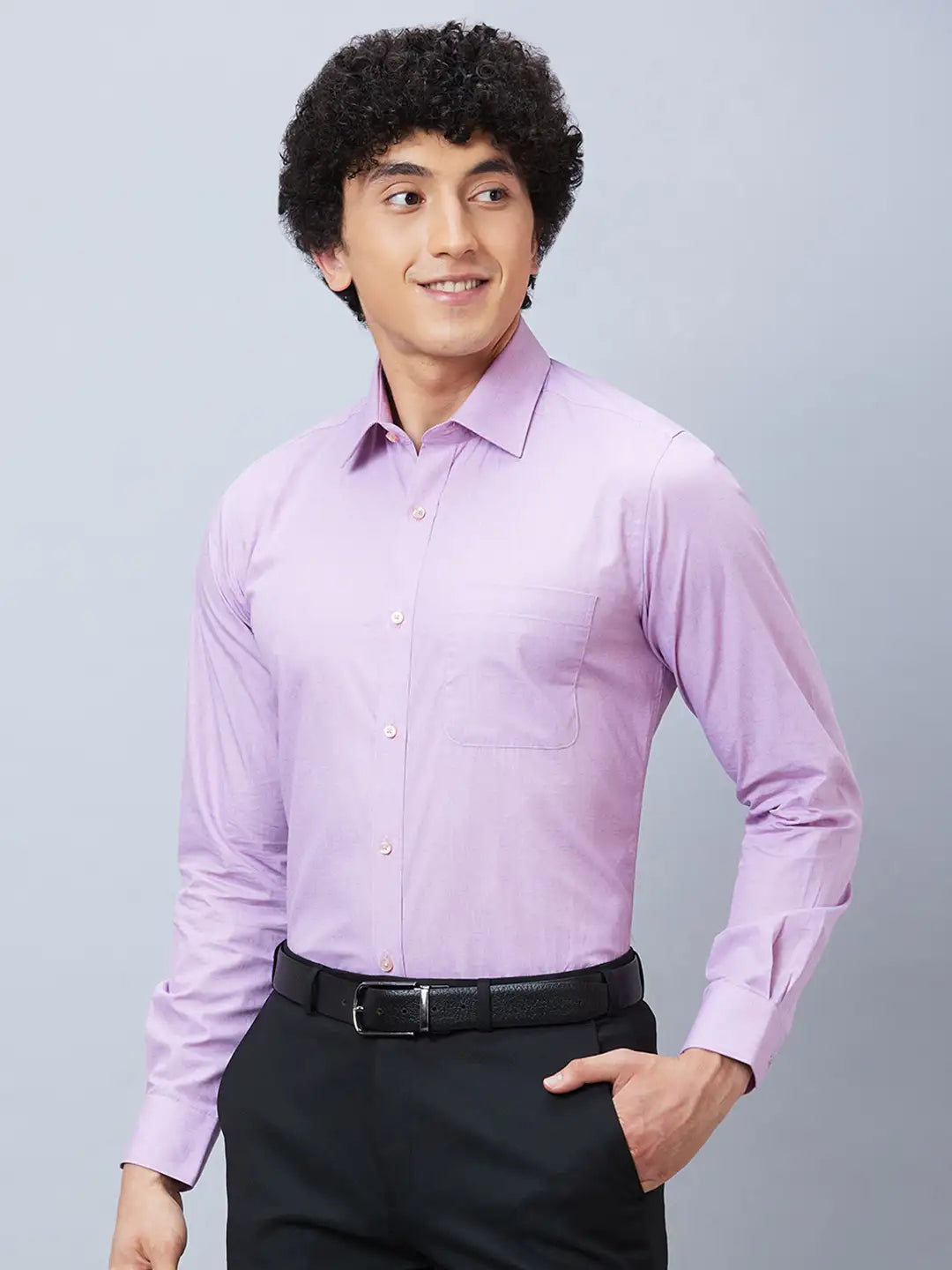 Raymond Men Green Structure Slim Fit Cotton Shirts