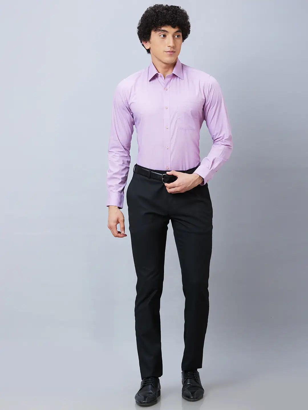 Raymond Men Green Structure Slim Fit Cotton Shirts