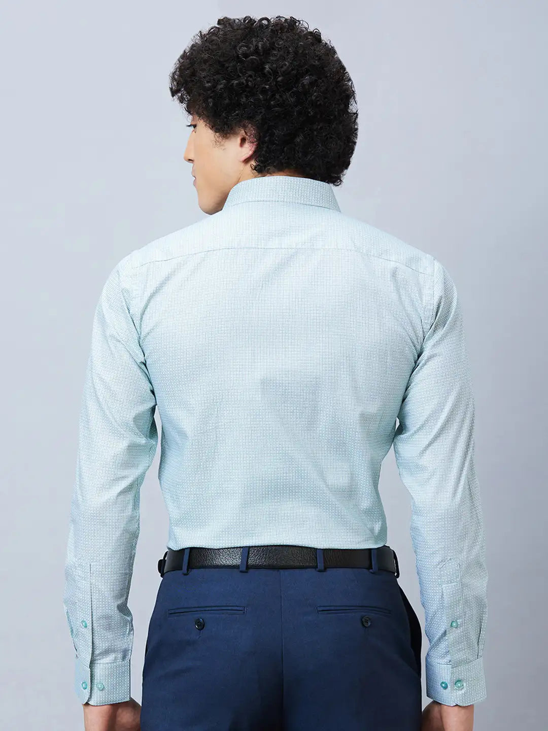 Raymond Men Orange Structure Slim Fit Cotton Shirts