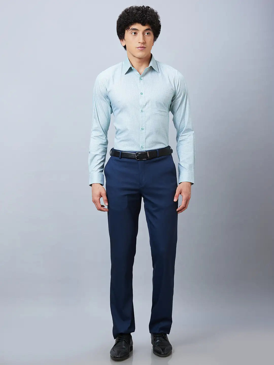 Raymond Men Orange Structure Slim Fit Cotton Shirts